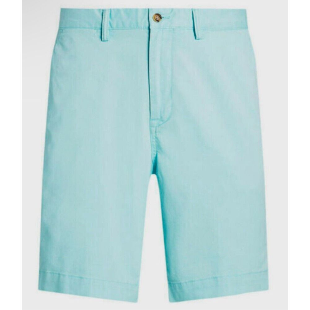 Mens Polo Ralph Lauren Stretch Soft Aqua Shorts Size 52B Classic Fit 9 Inch New